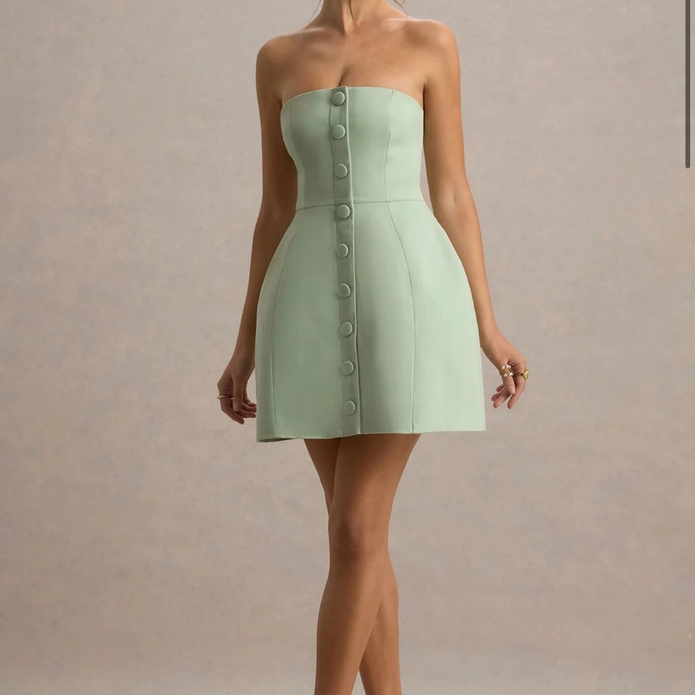 Club L London Strapless Green Dress